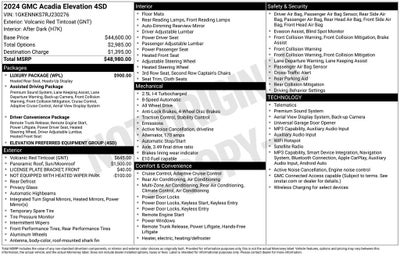2024 GMC Acadia Elevation