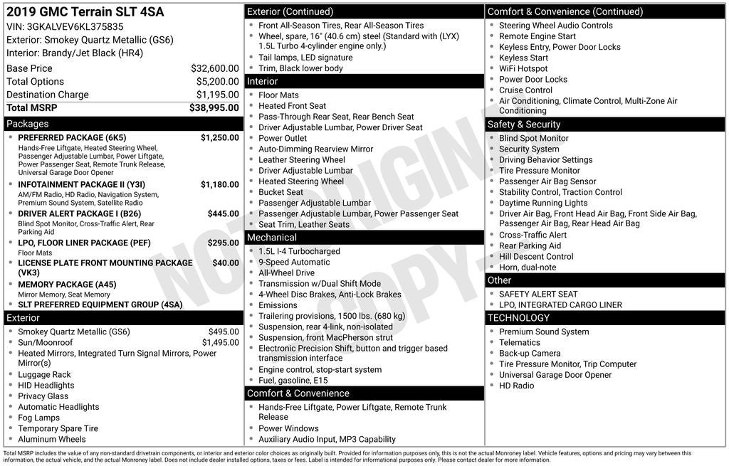 2019 GMC Terrain SLT