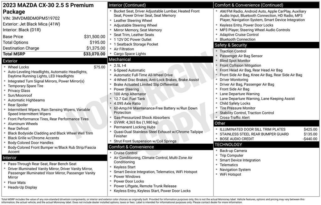 2023 Mazda Mazda CX-30 2.5 S Premium Package