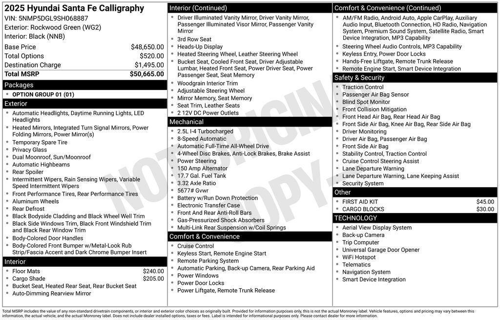 2025 Hyundai SANTA FE Calligraphy