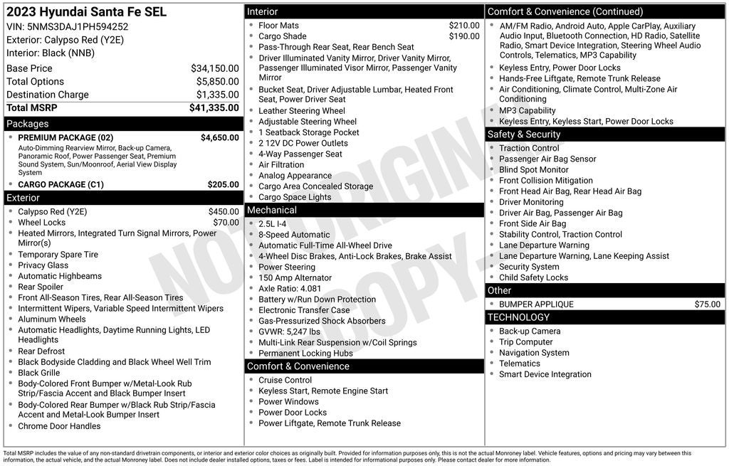 2023 Hyundai SANTA FE SEL