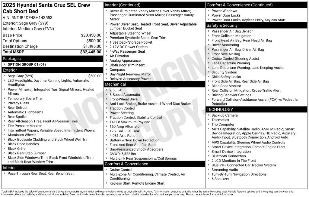 2025 Hyundai SANTA CRUZ SEL