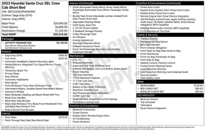 2023 Hyundai SANTA CRUZ SEL