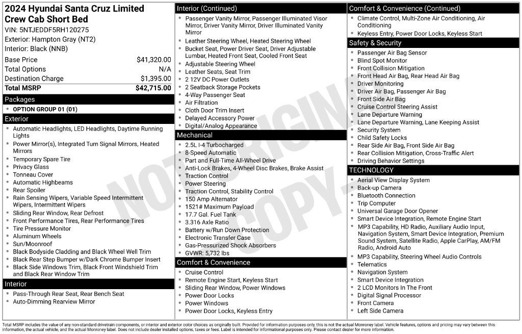 2024 Hyundai SANTA CRUZ Limited