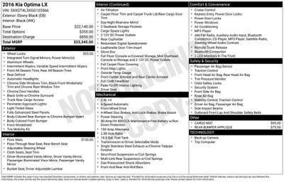 2016 Kia Optima LX