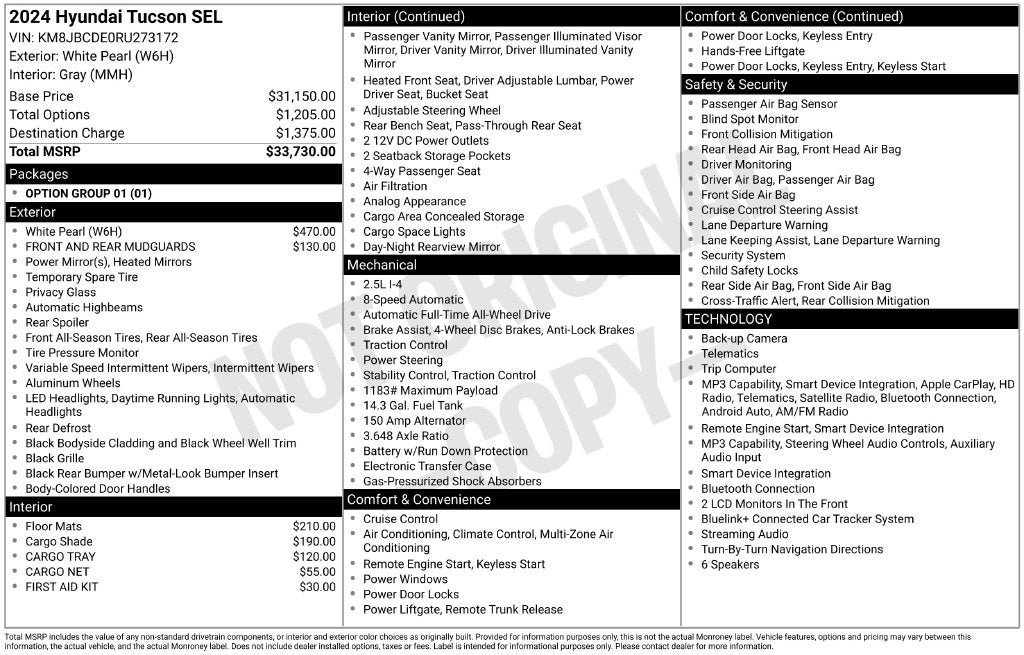 2024 Hyundai TUCSON SEL