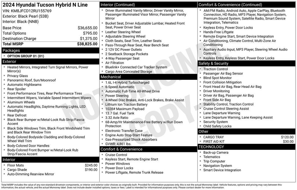 2024 Hyundai TUCSON HYBRID N Line