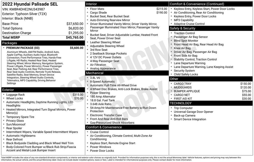 2022 Hyundai PALISADE SEL
