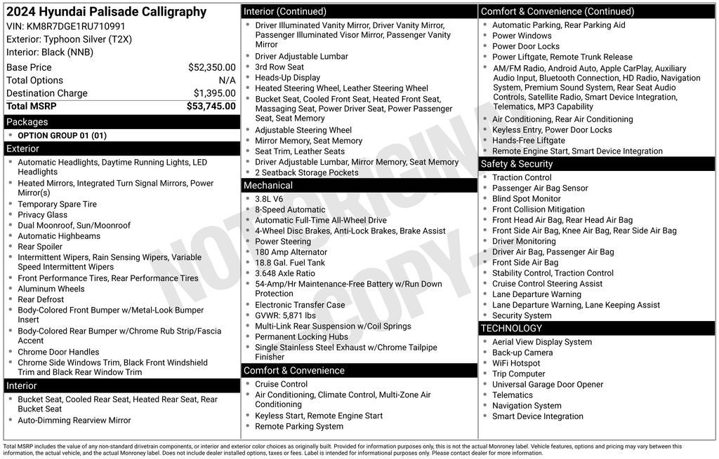 2024 Hyundai PALISADE Calligraphy