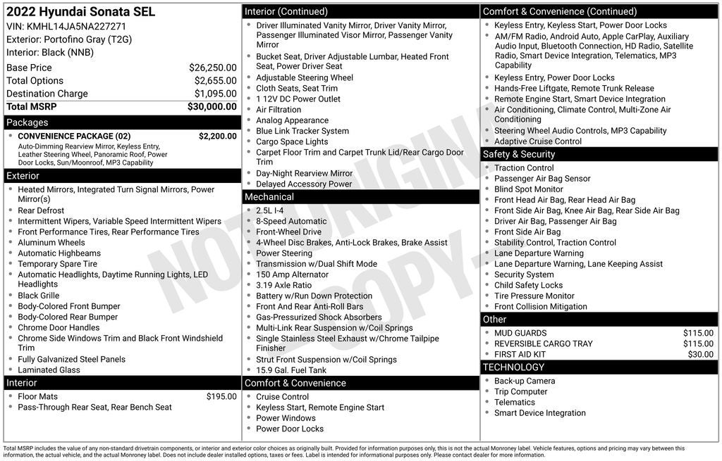 2022 Hyundai SONATA SEL