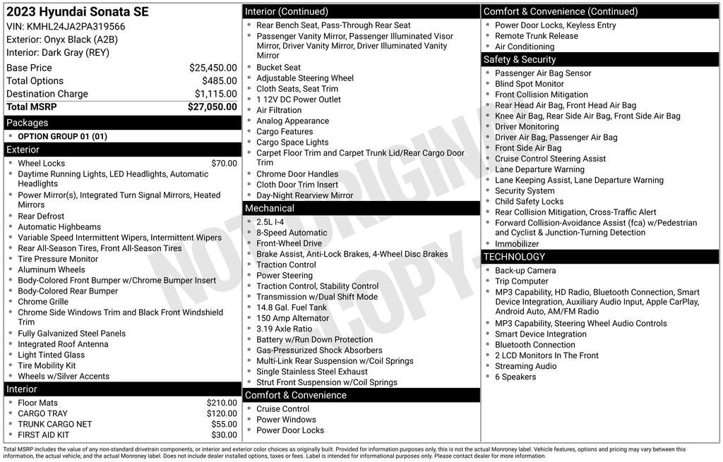 2023 Hyundai SONATA SE