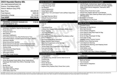2023 Hyundai ELANTRA SEL
