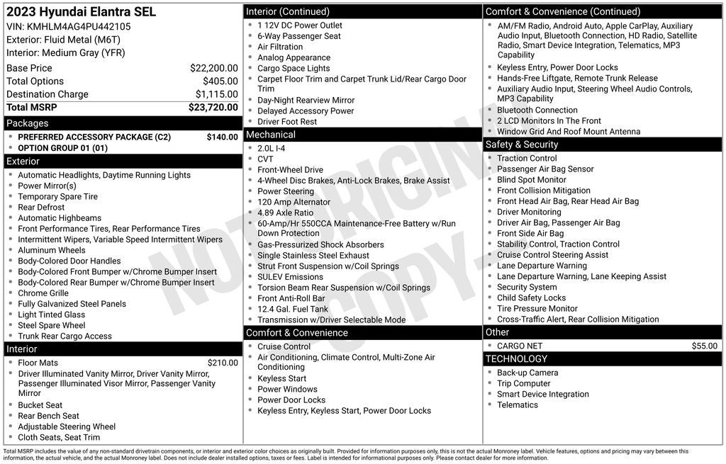 2023 Hyundai ELANTRA SEL