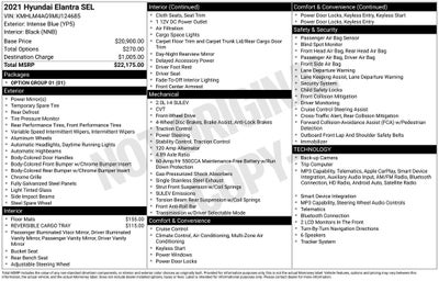 2021 Hyundai ELANTRA SEL