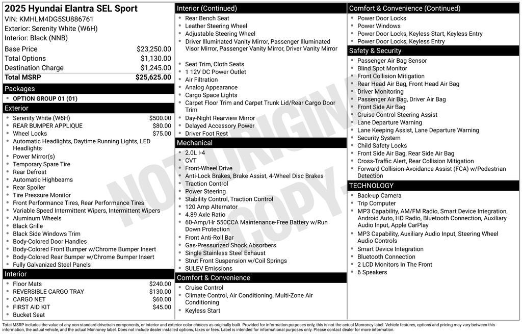 2025 Hyundai ELANTRA SEL Sport