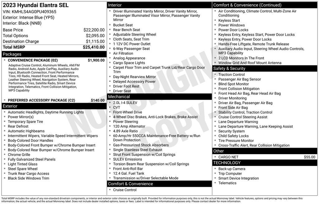 2023 Hyundai ELANTRA SEL