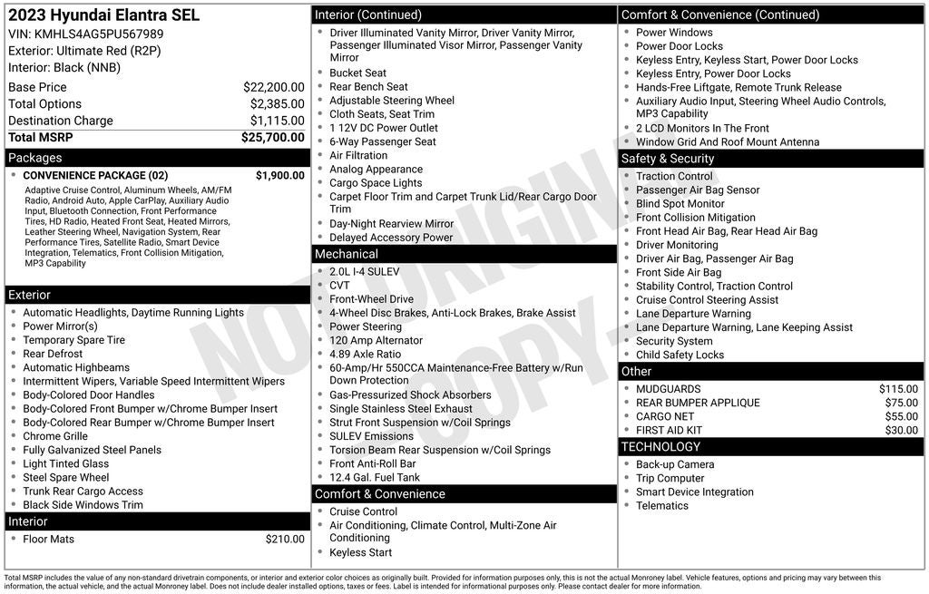 2023 Hyundai ELANTRA SEL