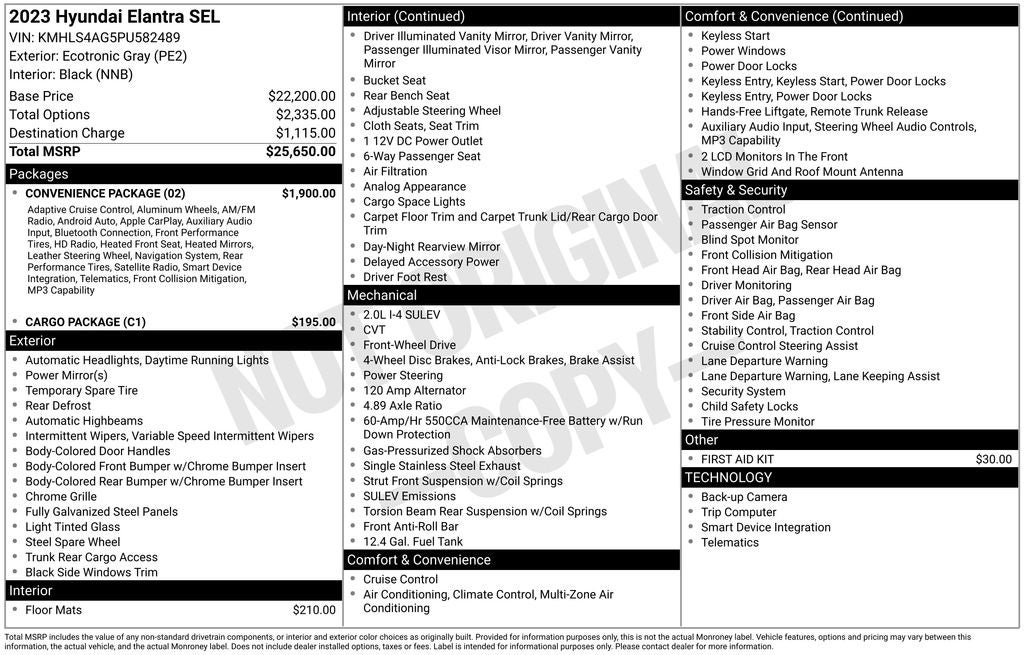 2023 Hyundai ELANTRA SEL