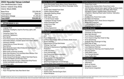 2022 Hyundai VENUE Limited