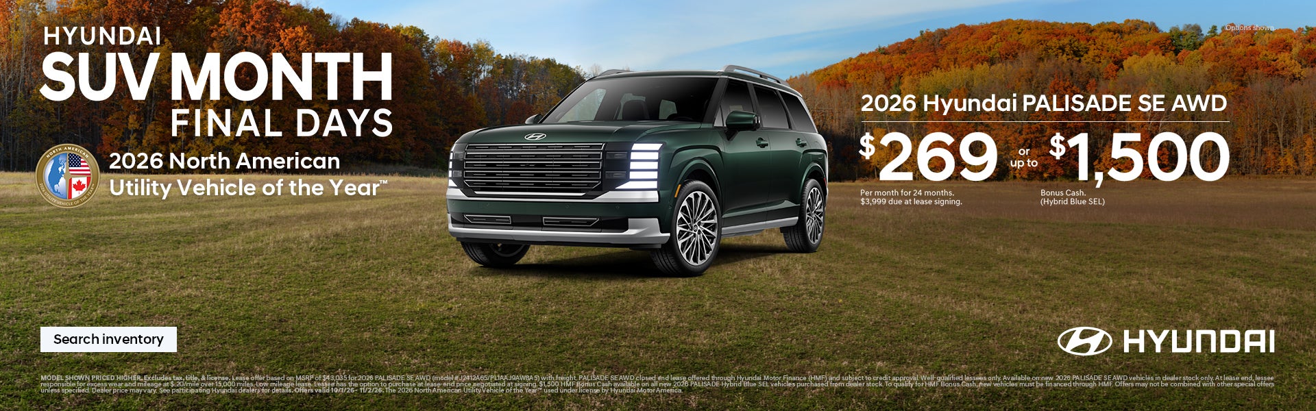 $269/24/$3,999 Lease or $1,500 Bonus Cash